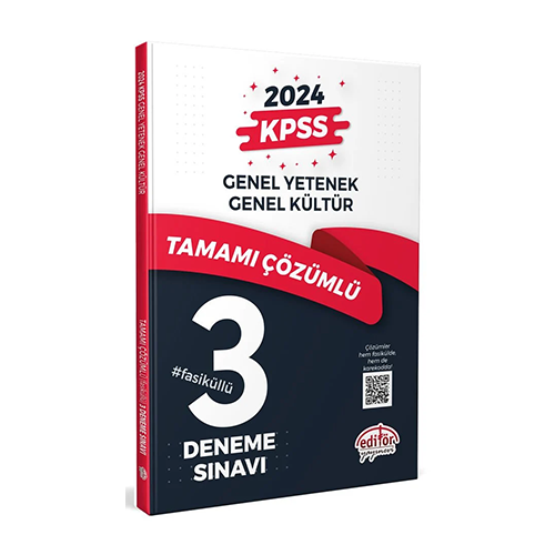 Editör 2024 KPSS Genel Yetenek Genel Kültür 3 Deneme Çözümlü Editör Yayınları
