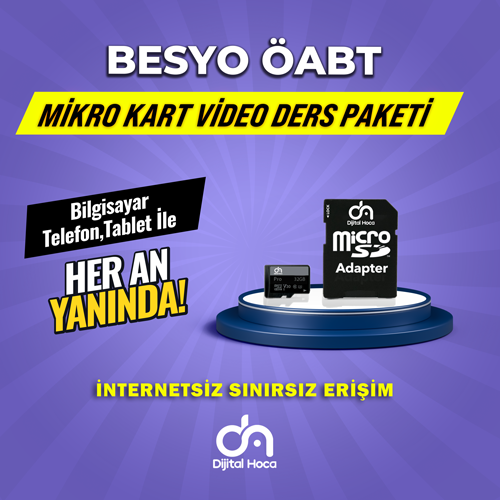 Besyo ÖABT Micro Kart Video Ders Paketi Dijital Hoca Akademi