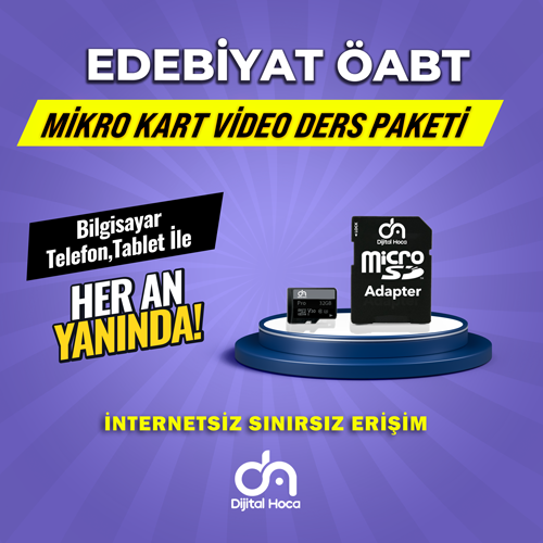 Edebiyat ÖABT Micro Kart Video Ders Paketi Dijital Hoca Akademi