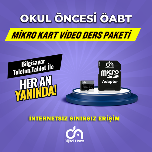 Okul Öncesi ÖABT Micro Kart Video Ders Paketi Dijital Hoca Akademi