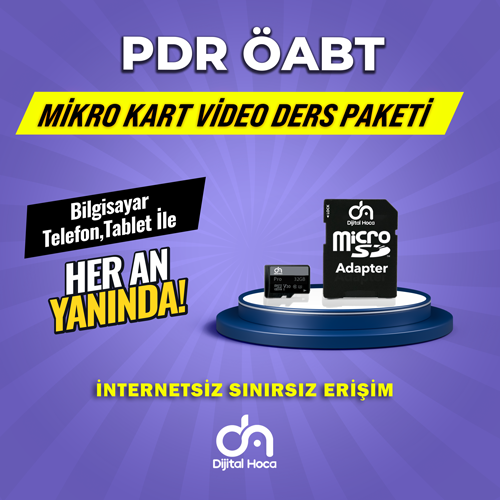 PDR ÖABT Micro Kart Video Ders Paketi Dijital Hoca Akademi