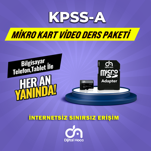 KPSS A Grubu Micro Kart Video Ders Paketi Dijital Hoca Akademi