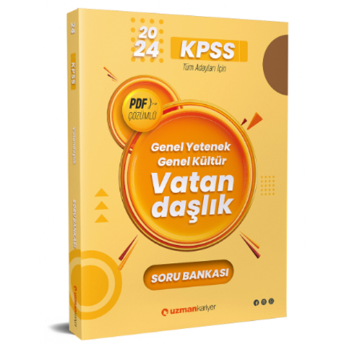 Uzman Kariyer 2024 KPSS Vatandaşlık Soru Bankası PDF Çözümlü Uzman Kariyer Yayınları