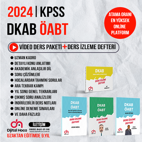 2024 DKAB ÖABT Video Ders Paketi + Ders İzleme Defterleri