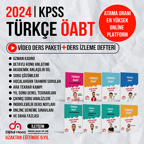 2024 Türkçe ÖABT Video Ders Paketi + Ders İzleme Defterleri