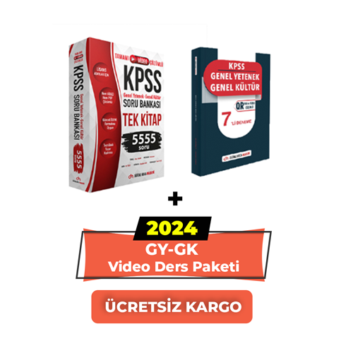 2024 GYGK Video Ders Paketi+5555 Soru Bankası ve 7