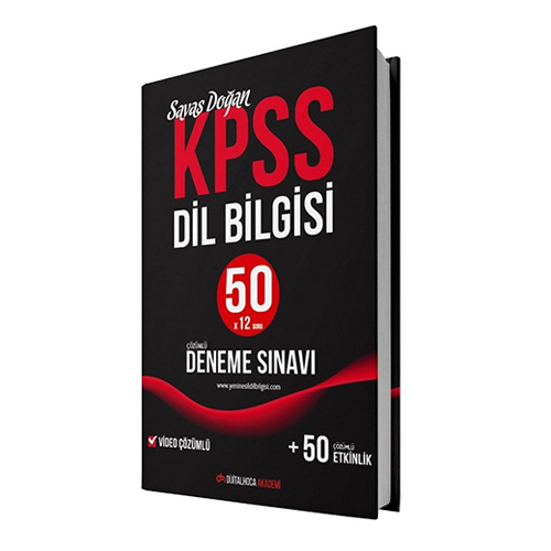 KPSS Dil Bilgisi Video Çözümlü 50 Deneme Sınavı Dijital Hoca Akademi