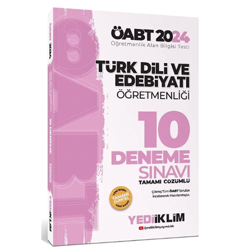 Yediiklim 2024 ÖABT Türk Dili ve Edebiyatı 10 Deneme Çözümlü Yediiklim Yayınları