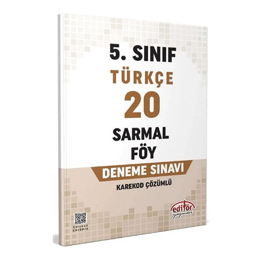 Editör 5. Sınıf Türkçe 20 Sarmal Föy Deneme Editör Yayınları