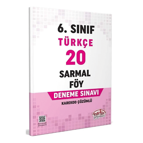 Editör 6. Sınıf Türkçe 20 Sarmal Föy Deneme Editör Yayınları