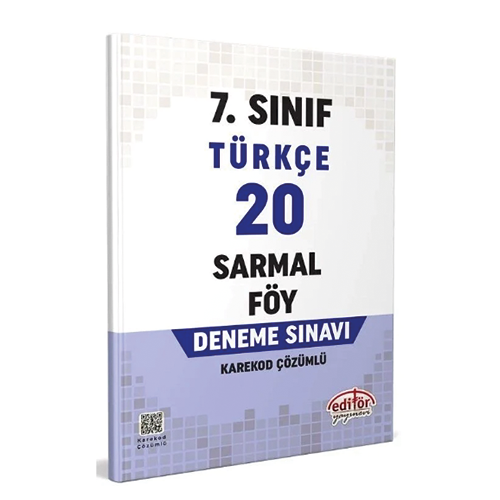 Editör 7. Sınıf Türkçe 20 Sarmal Föy Deneme Editör Yayınları