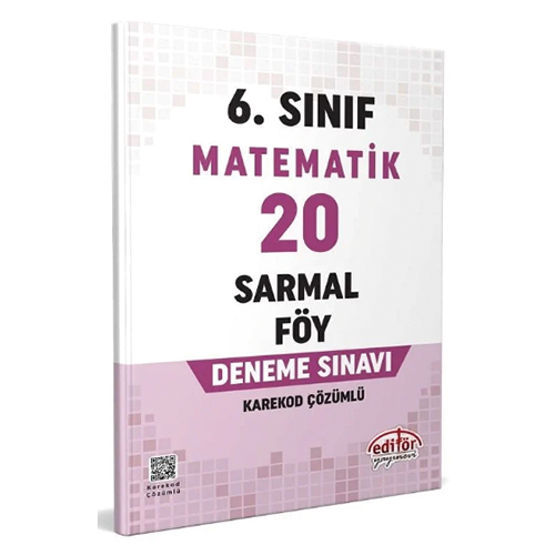 Editör 6. Sınıf Matematik 20 Sarmal Föy Deneme Editör Yayınları