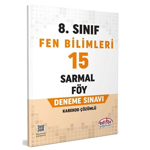 Editör 8. Sınıf Fen Bilimleri 15 Sarmal Föy Deneme Editör Yayınları