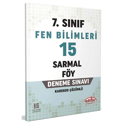 Editör 7. Sınıf Fen Bilimleri 15 Sarmal Föy Deneme Editör Yayınları