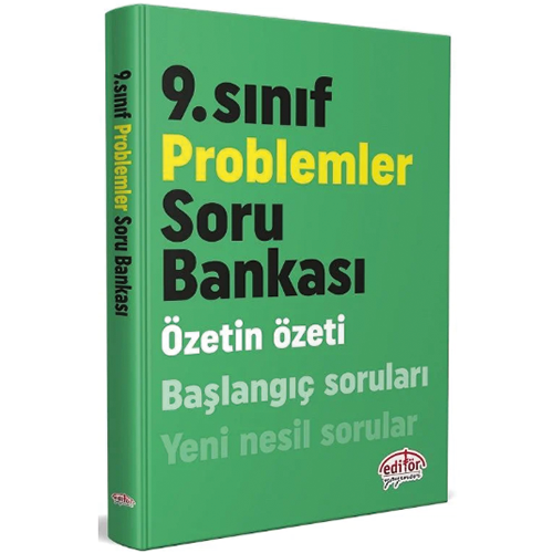Editör 9. Sınıf Matematik Problemler Soru Bankası Editör Yayınları