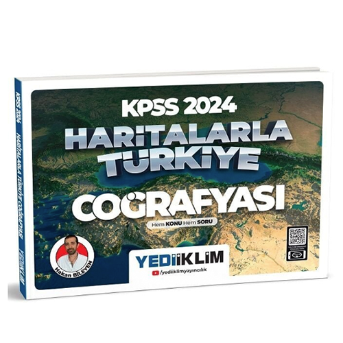 Yediiklim 2024 KPSS Haritalarla Türkiye Coğrafyası - Hakan Bileyen Yediiklim Yayınları