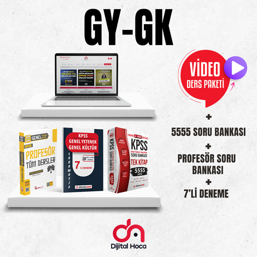 2024 GYGK Video Ders Paketi+5555 Soru Bankası+Profesör Soru Bankası ve 7