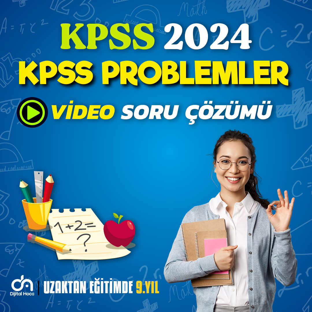 2024 KPSS PROBLEM ÇÖZÜMÜ VİDEO DERS PAKETİ