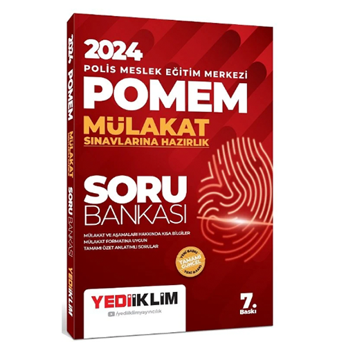 Yediiklim 2024 POMEM Mülakat Sınavları Soru Bankası 7. Baskı Yediiklim Yayınları
